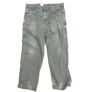 Carhartt Mens Work Pants B159 Loose‎  Fit Green Cotton Size 38x30